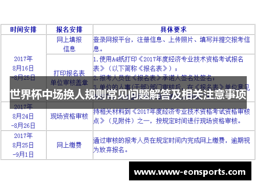 世界杯中场换人规则常见问题解答及相关注意事项